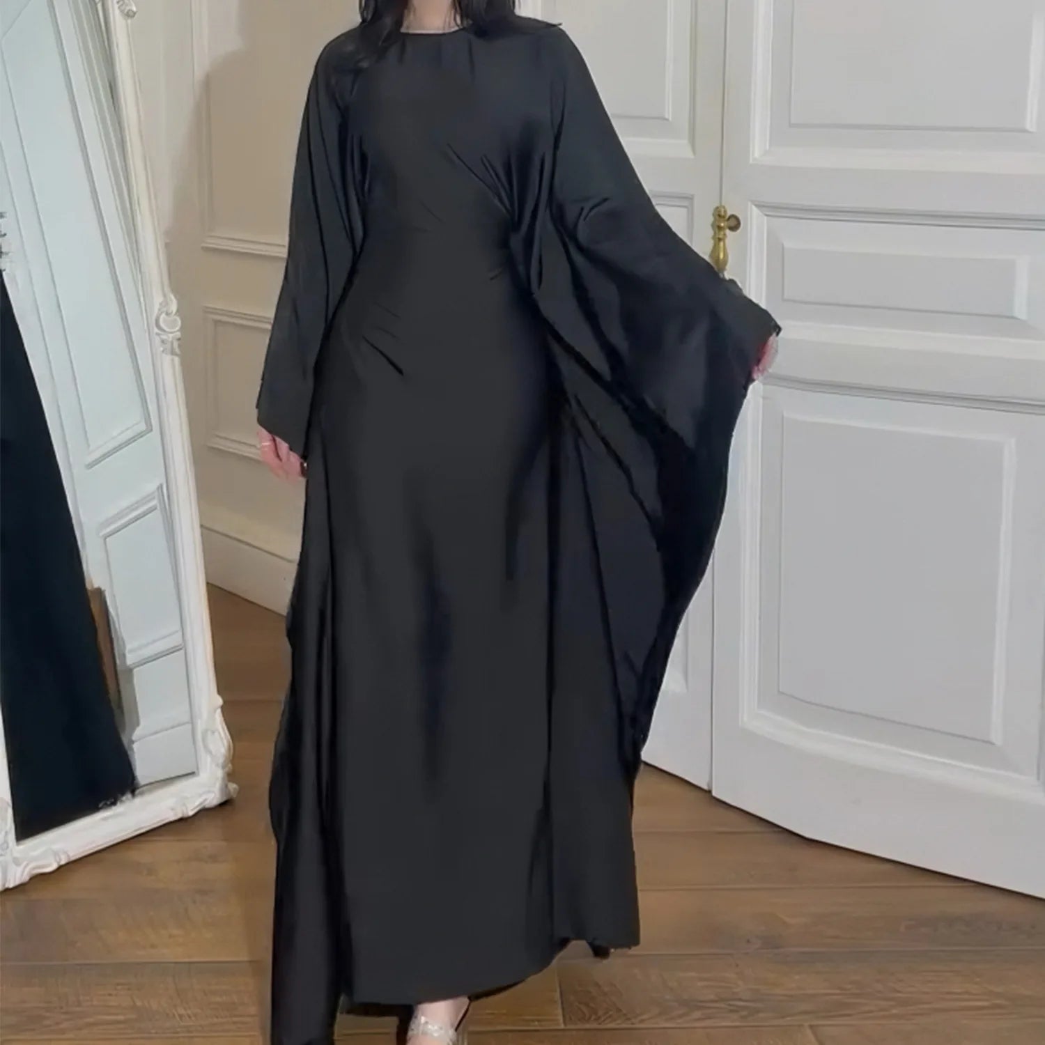 Robe Maxi Satin Papillon Dubaï Kaftan Nouveau