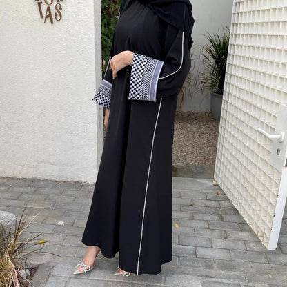 Robe Abaya en lin de coton pour femme