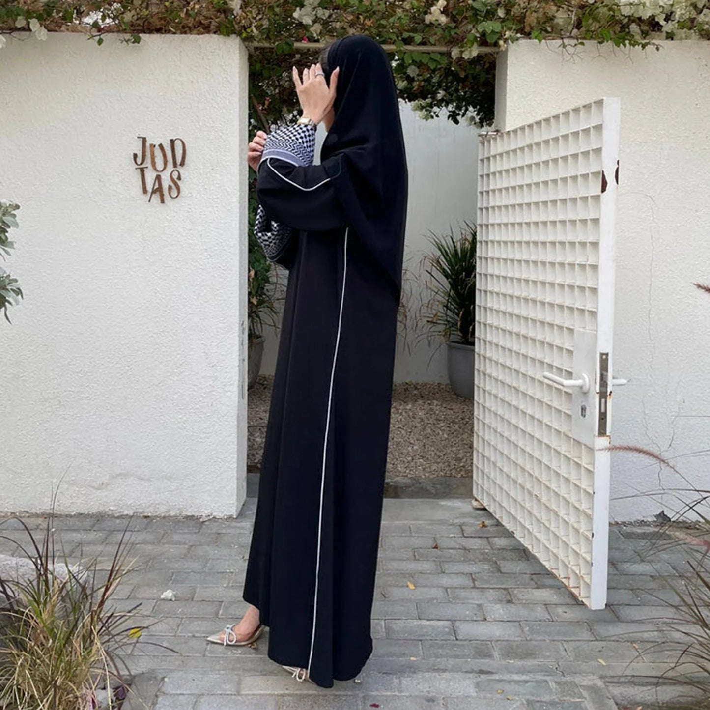 Robe Abaya en lin de coton pour femme