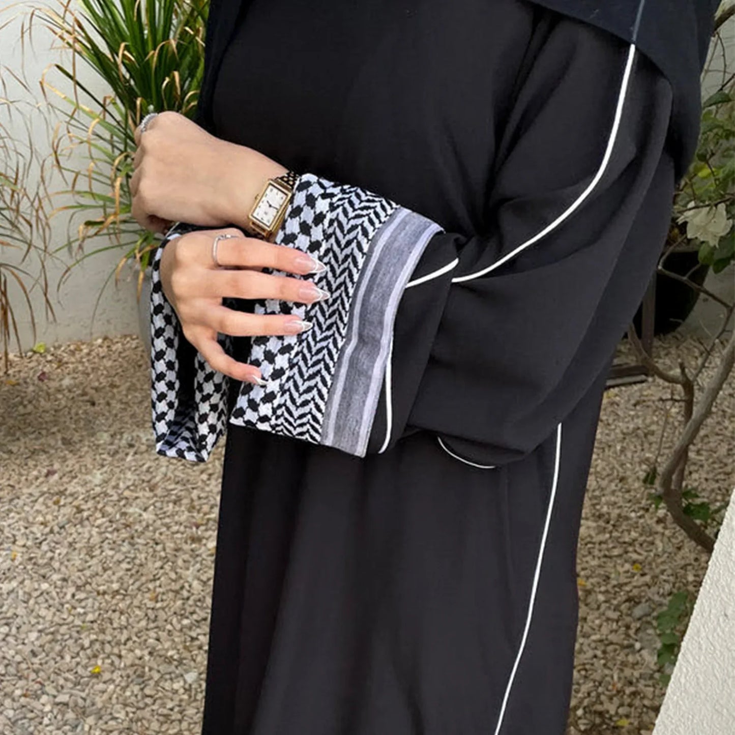 Robe Abaya en lin de coton pour femme