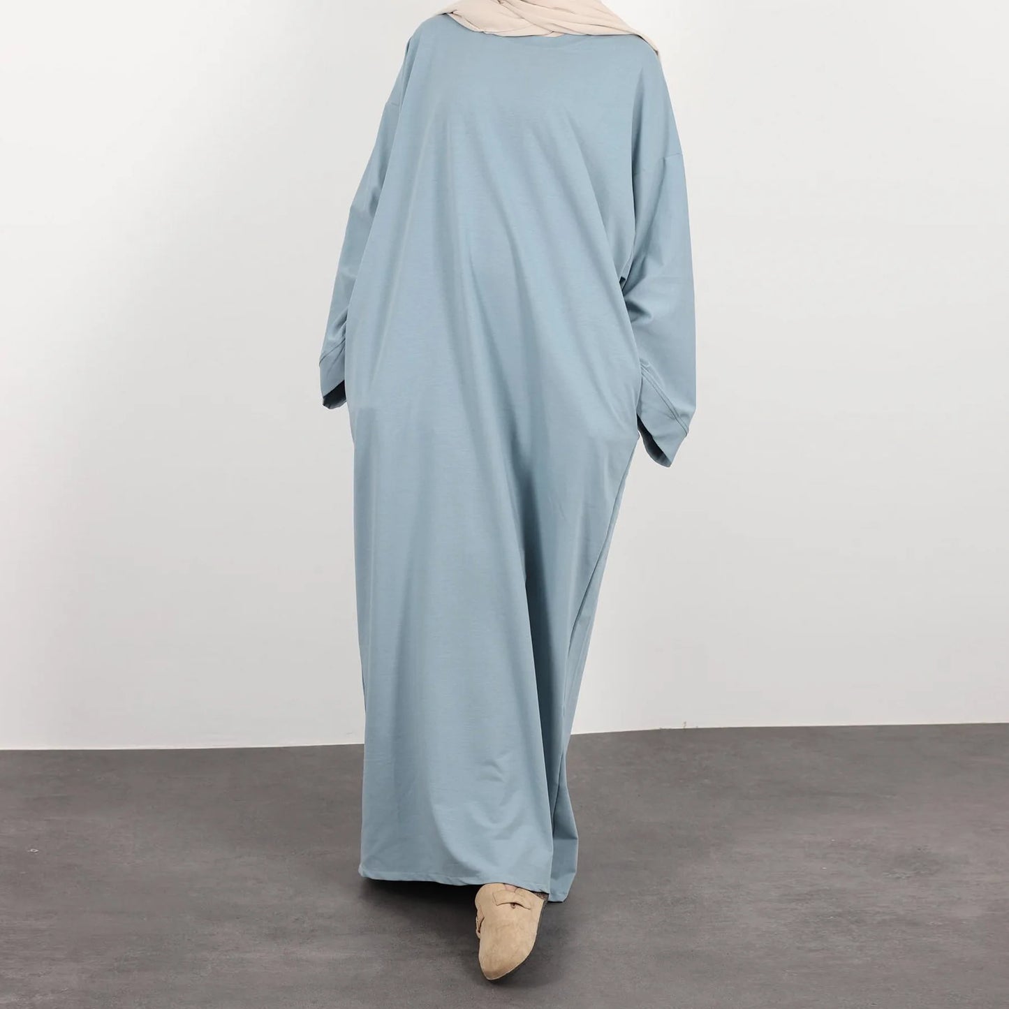 Robe abaya luxueuse en lin fermée pour femmes - Nouveauté 2024