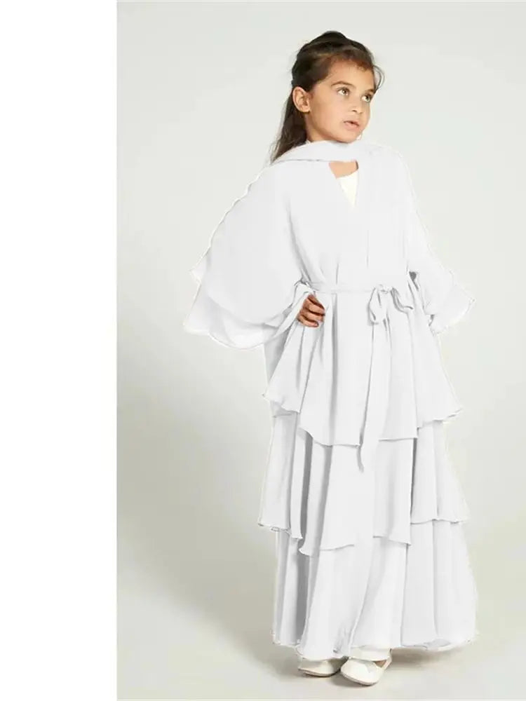 Robe musulmane pour enfants: abaya de soie pour Ramadan