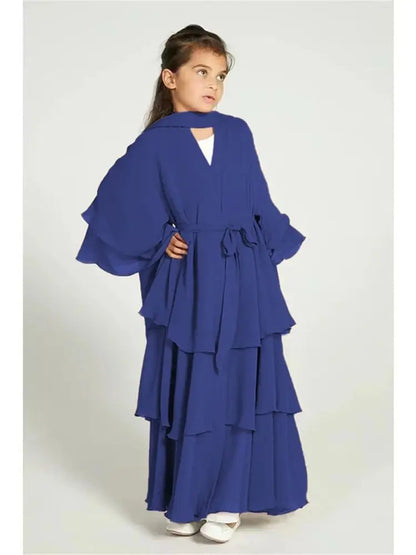 Robe musulmane pour enfants: abaya de soie pour Ramadan