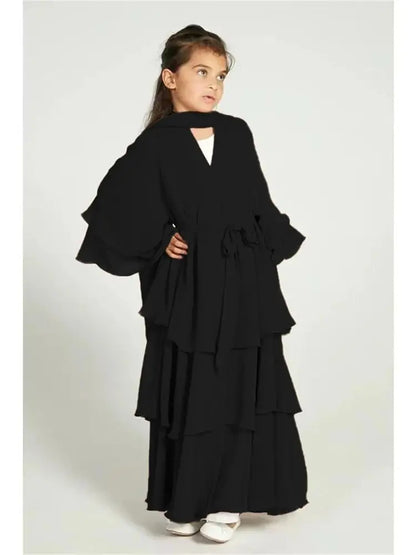 Robe musulmane pour enfants: abaya de soie pour Ramadan