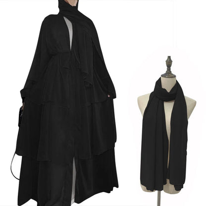 Abaya mousseline femme, Cardigan musulman - Vêtements Dubai/Turquie