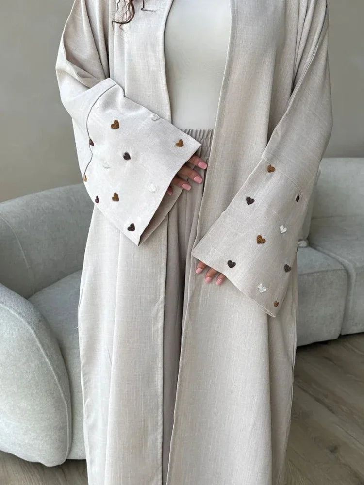 Robe longue brodée pour femmes, style marocain et dubaïenne