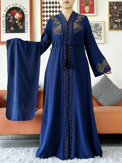 Abaya ouverte en mousseline de soie pour femmes musulmanes