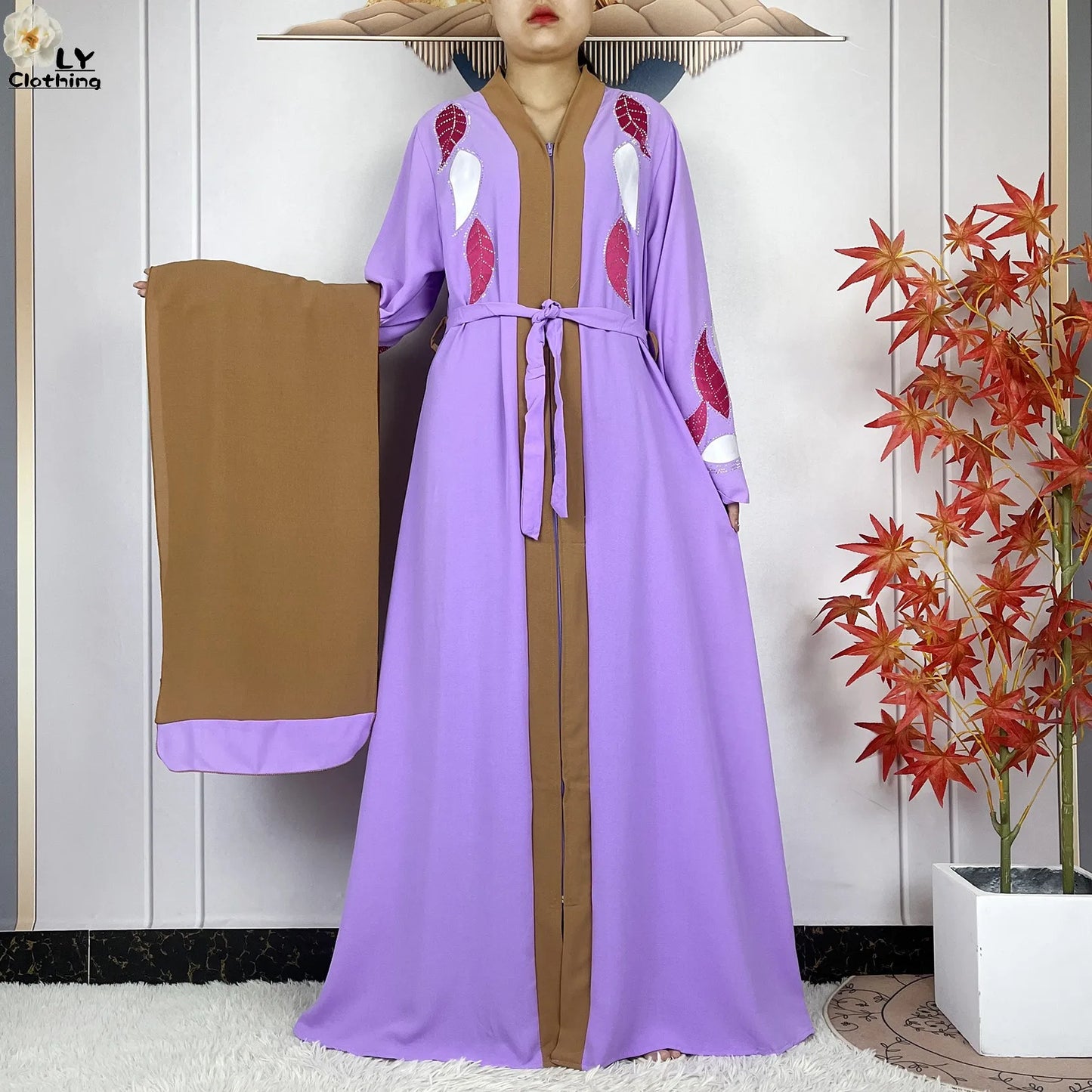 Robe Abaya en mousseline de soie pour femme, élégante et décontractée