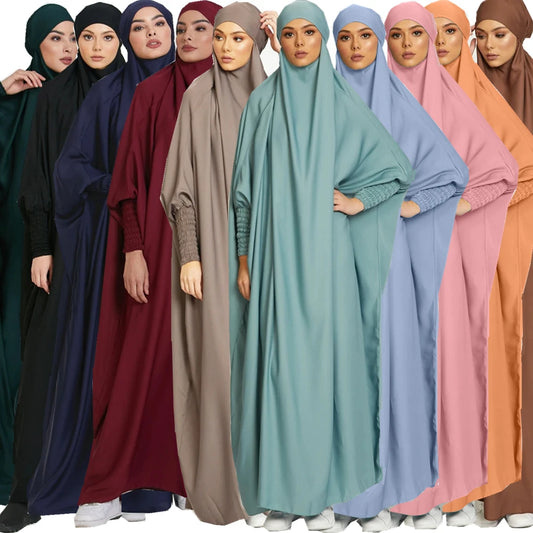 Abayas Hijab Musulman - Jilbab Islamique à Manches Chauve-Souris