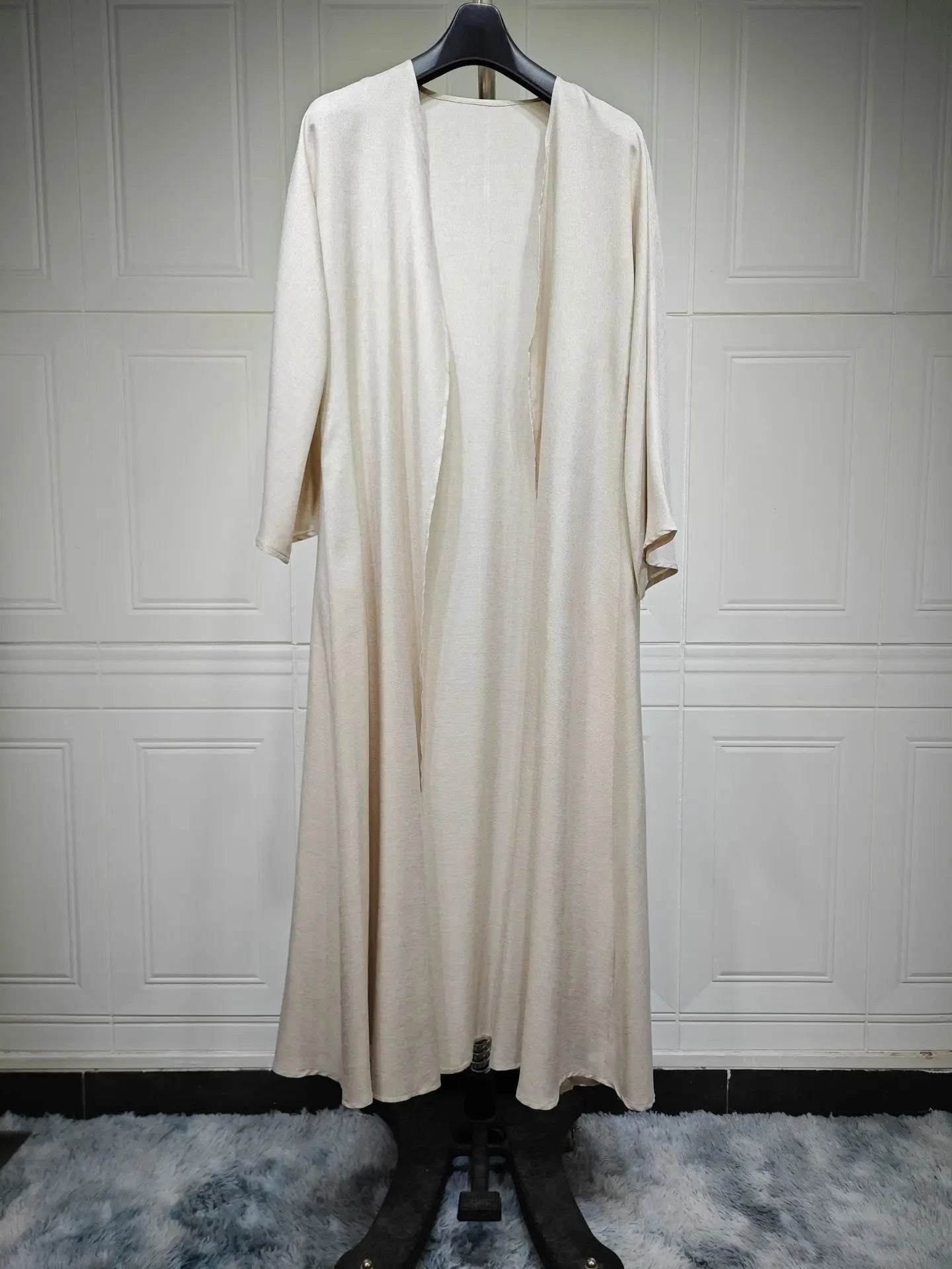 Abayas ouvertes en lin pour femmes, robe de prière, tenue caftan, cadeau islamique