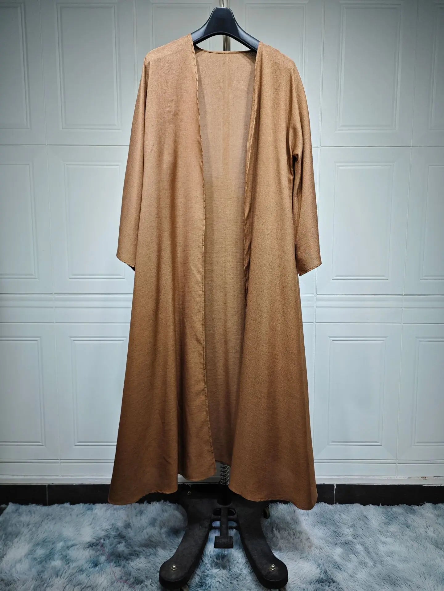 Abayas ouvertes en lin pour femmes, robe de prière, tenue caftan, cadeau islamique