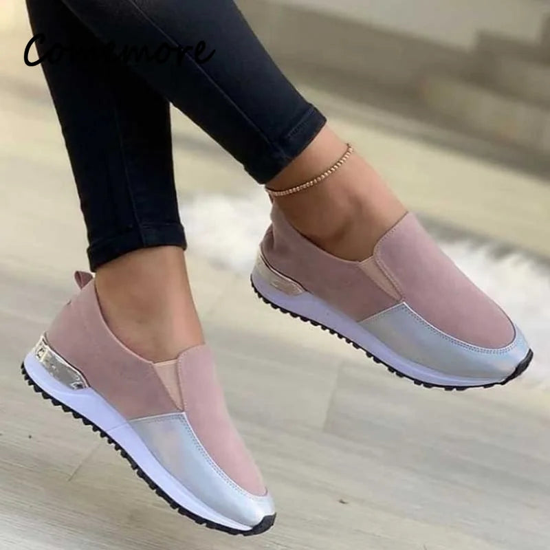 Chaussures plates en cuir pour femmes, style décontracté et confortable