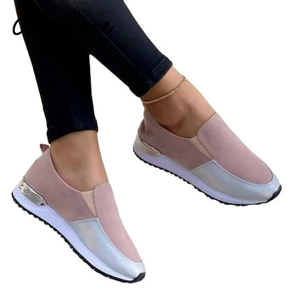 Chaussures plates en cuir pour femmes, style décontracté et confortable