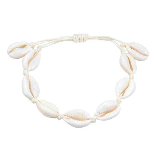 Bracelet de cheville coquillage été filles vacances accessoires plage 7 couleurs