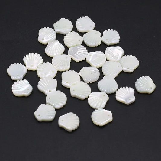 Breloques coquillage blanc naturel pour bijoux et colliers