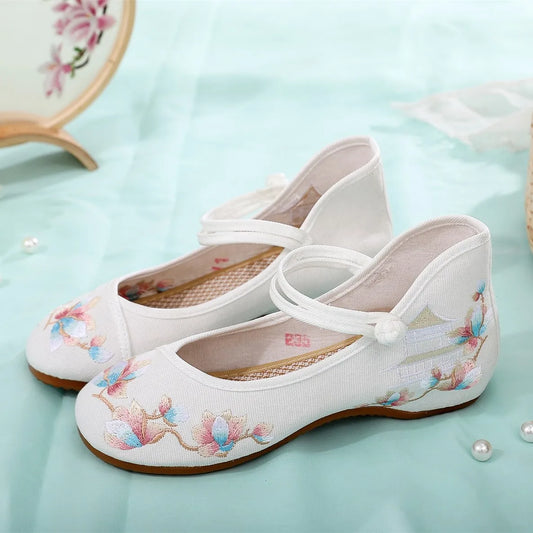 Chaussures Brodées Femme Style Ethnique Chinois Hanfu elegantes vintage