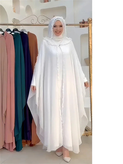 Robes musulmanes en mousseline de soie pour femmes