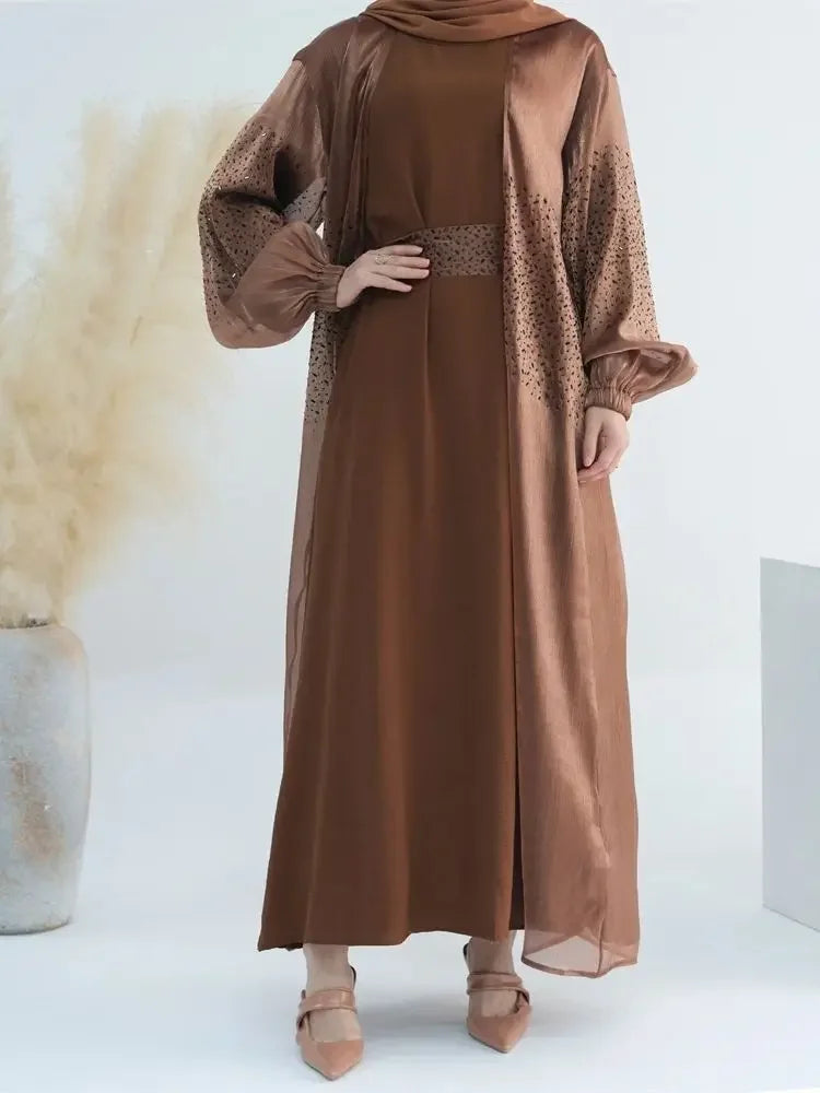 Ensemble féminin pour Ramadan, Abaya Dubai, robes islamiques, caftan et kimono