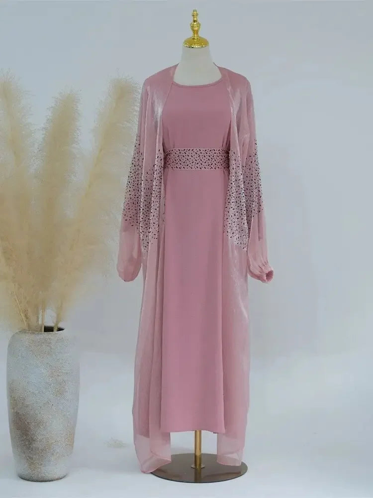 Ensemble féminin pour Ramadan, Abaya Dubai, robes islamiques, caftan et kimono