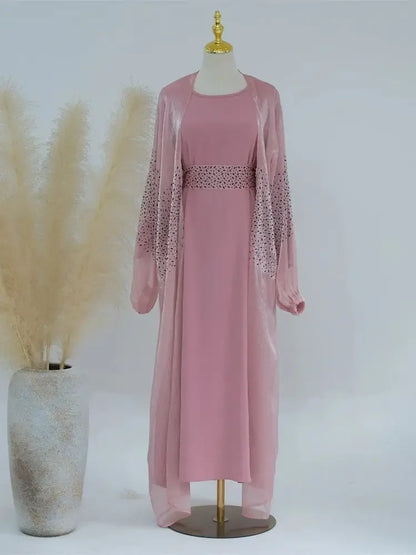 Ensemble féminin pour Ramadan, Abaya Dubai, robes islamiques, caftan et kimono