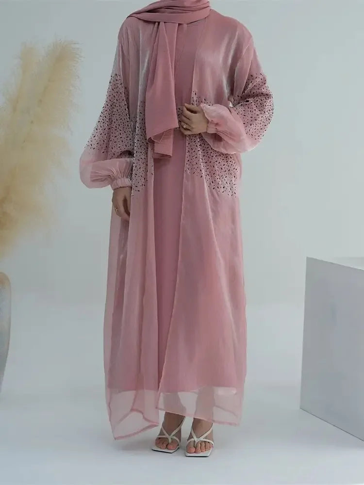 Ensemble féminin pour Ramadan, Abaya Dubai, robes islamiques, caftan et kimono