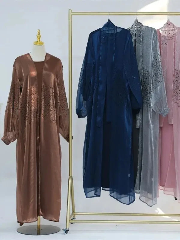 Ensemble féminin pour Ramadan, Abaya Dubai, robes islamiques, caftan et kimono