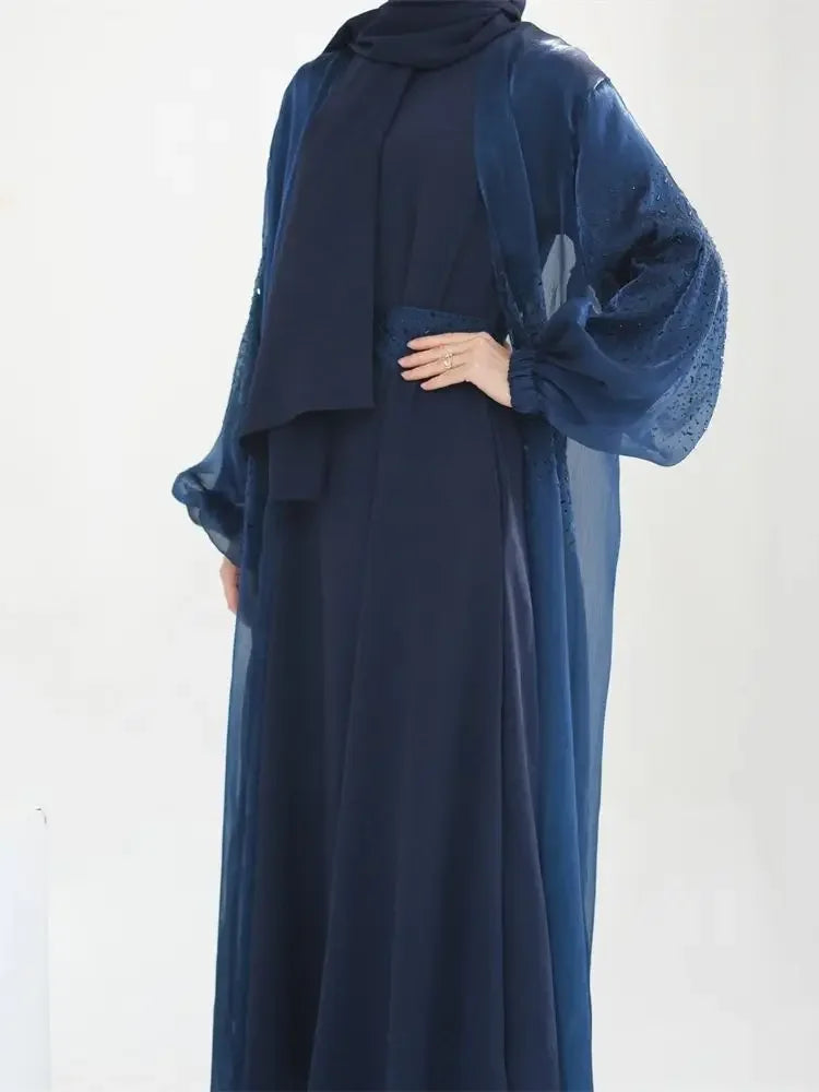 Ensemble féminin pour Ramadan, Abaya Dubai, robes islamiques, caftan et kimono