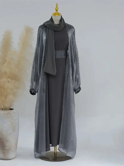 Ensemble féminin pour Ramadan, Abaya Dubai, robes islamiques, caftan et kimono