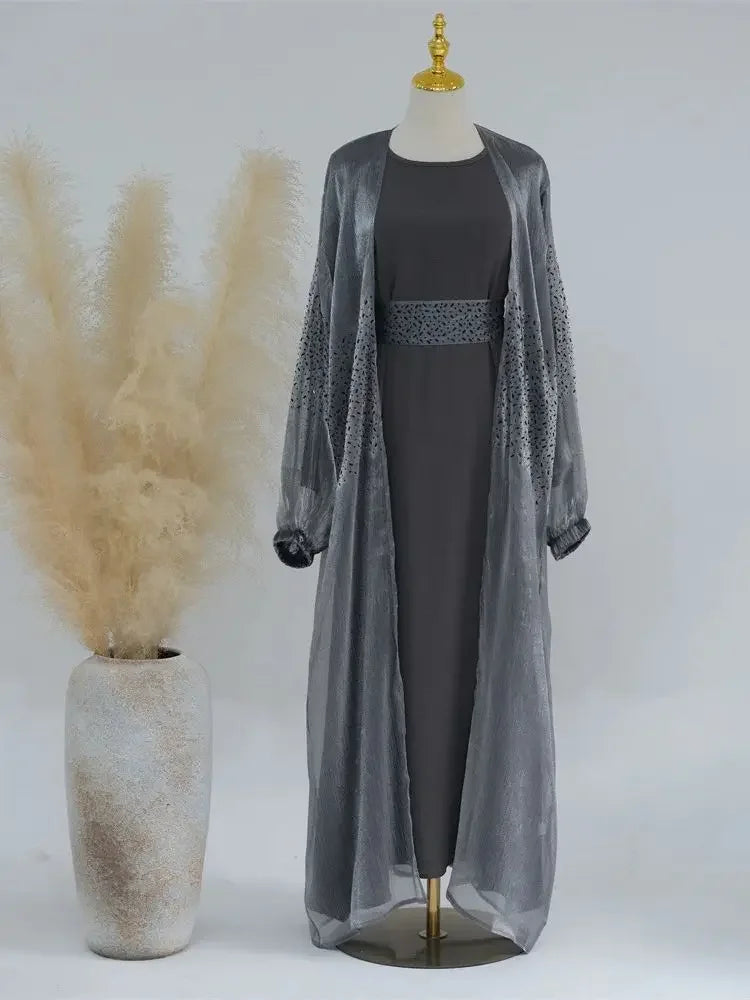 Ensemble féminin pour Ramadan, Abaya Dubai, robes islamiques, caftan et kimono