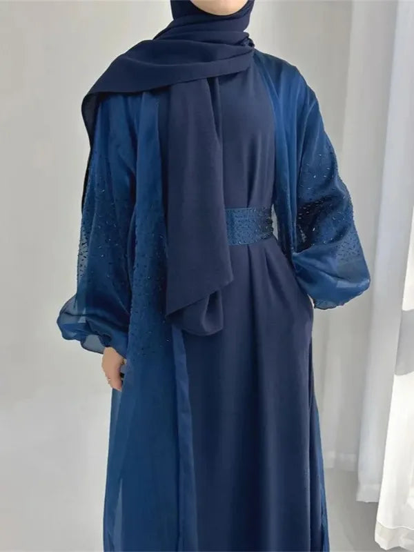 Ensemble féminin pour Ramadan, Abaya Dubai, robes islamiques, caftan et kimono