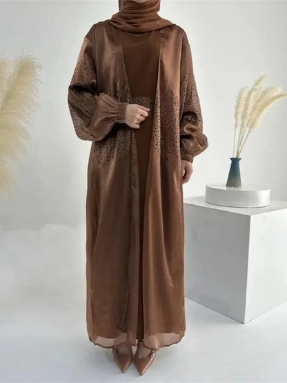 Ensemble féminin pour Ramadan, Abaya Dubai, robes islamiques, caftan et kimono