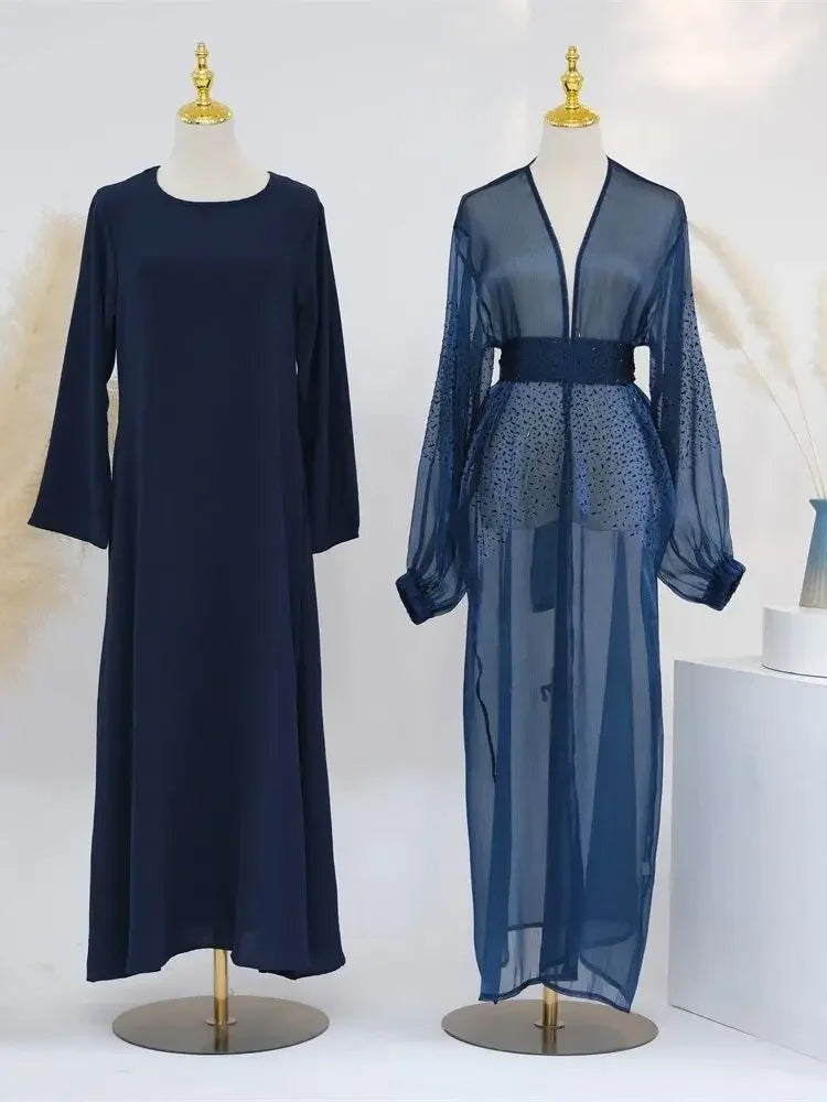 Ensemble féminin pour Ramadan, Abaya Dubai, robes islamiques, caftan et kimono