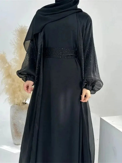 Ensemble féminin pour Ramadan, Abaya Dubai, robes islamiques, caftan et kimono