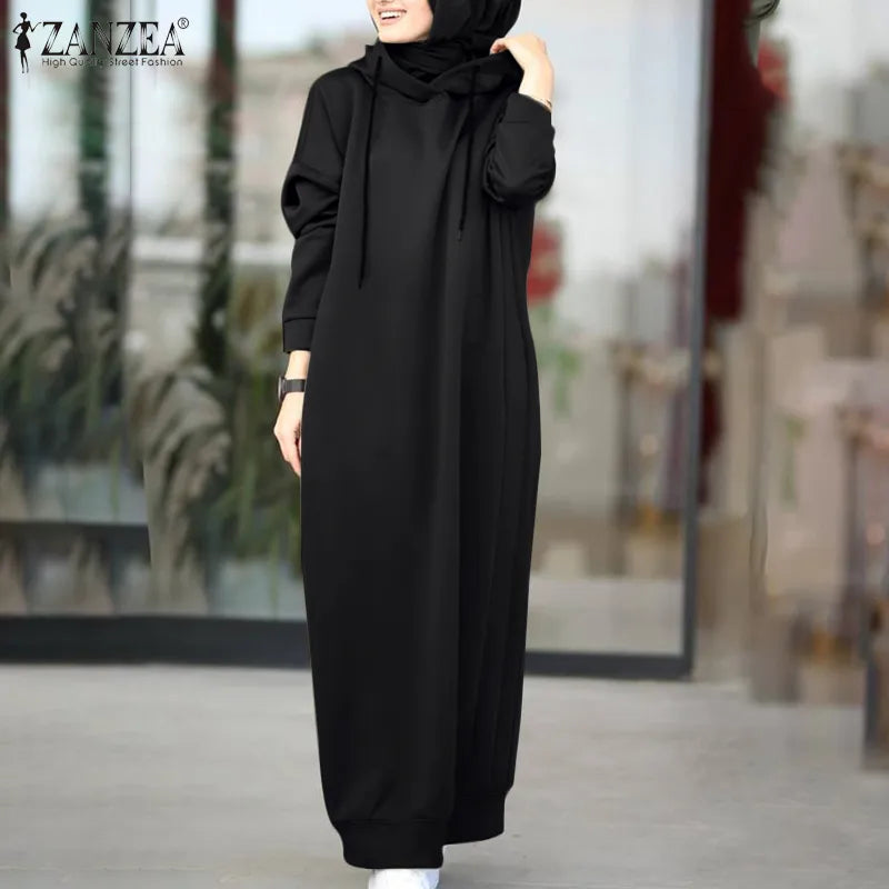 Robe Longue et Hijab Complet pour Femme