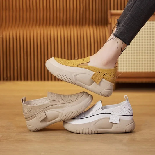 Mocassins Femme Plateforme Souple, Mode Décontractée