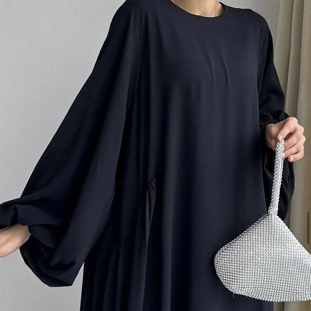 Nida Abaya-Manchette élastique pour femmes - Modeste et élégante, idéal pour la prière du Ramadan