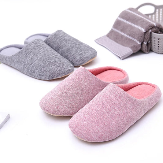 Pantoufles coton doux confortables pour couples en style japonais