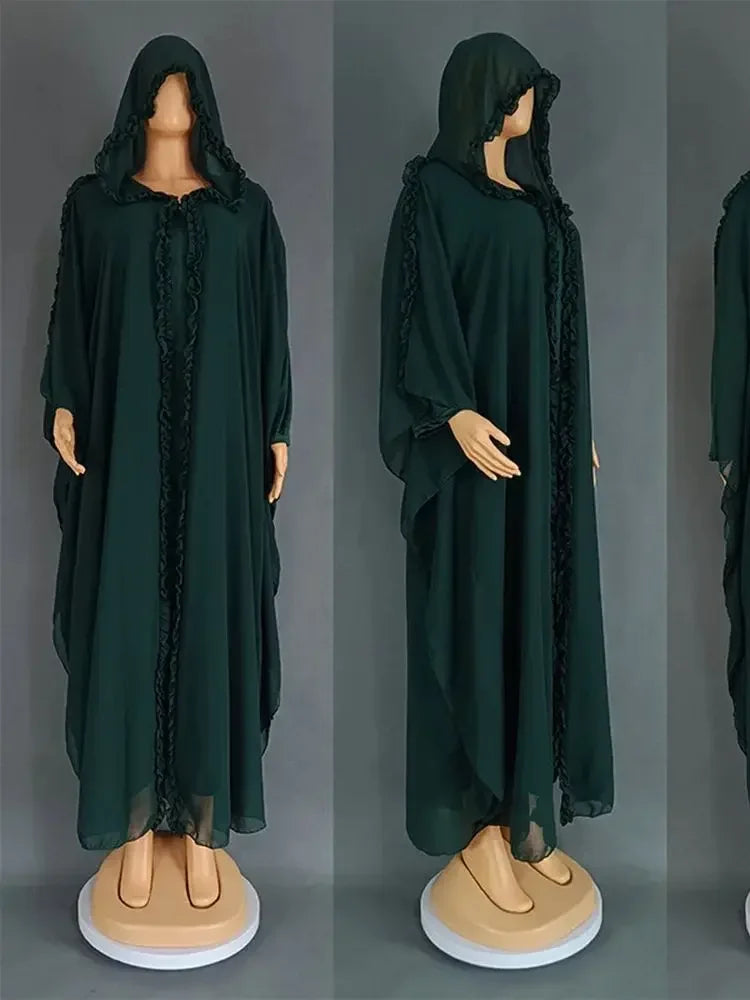 Ensemble Khimar Abaya Ramadan 2 pièces - Robe Hijab Musulmane