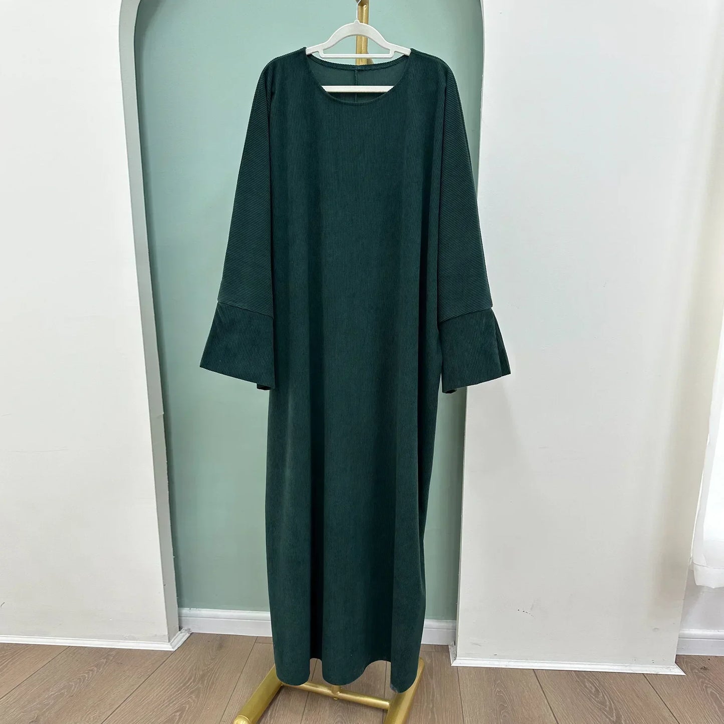 Robe Abaya Luxe Velours Côtelé Femme Musulmane