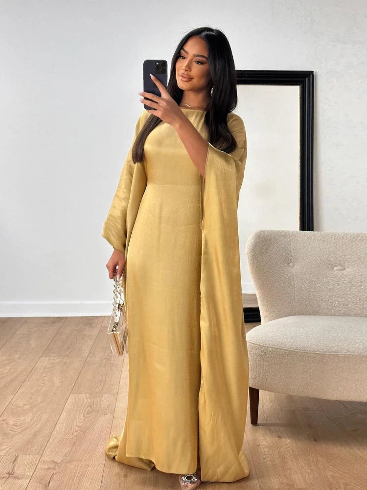 Robe Abaya musulmane pour femmes, robe de soirée saoudienne, Maxi Ramadan - Élégance et style pour Eid 2024