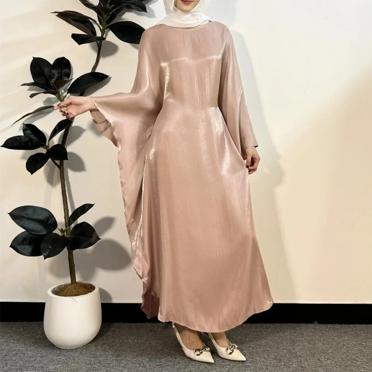 Robe Maxi Abayas Musulmanes pour Femmes - Robe Musulmane Élégante