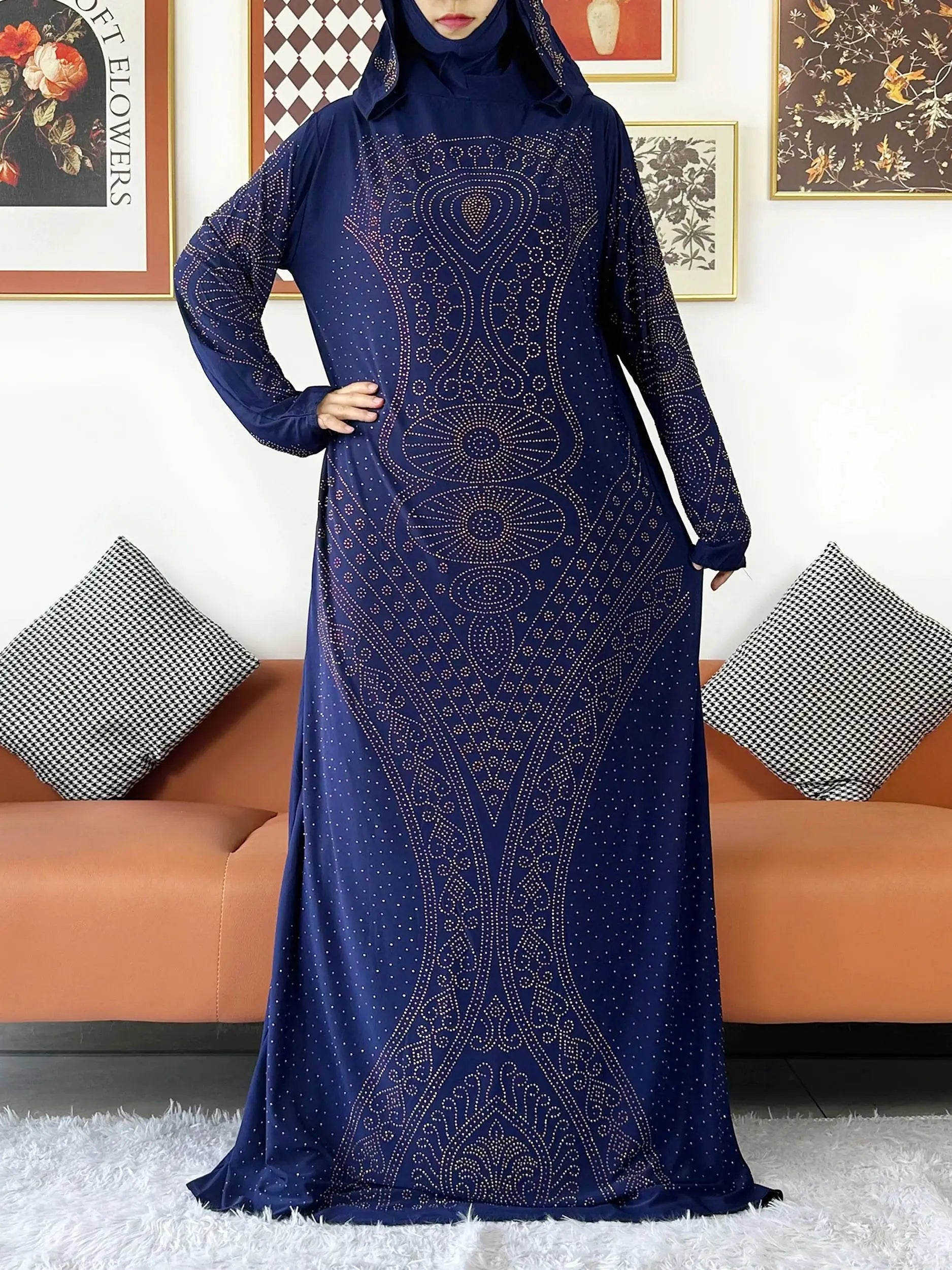 Robe Maxi à Capuche pour Femme Musulmane - Kaftan de Prière et Abaya Arabe