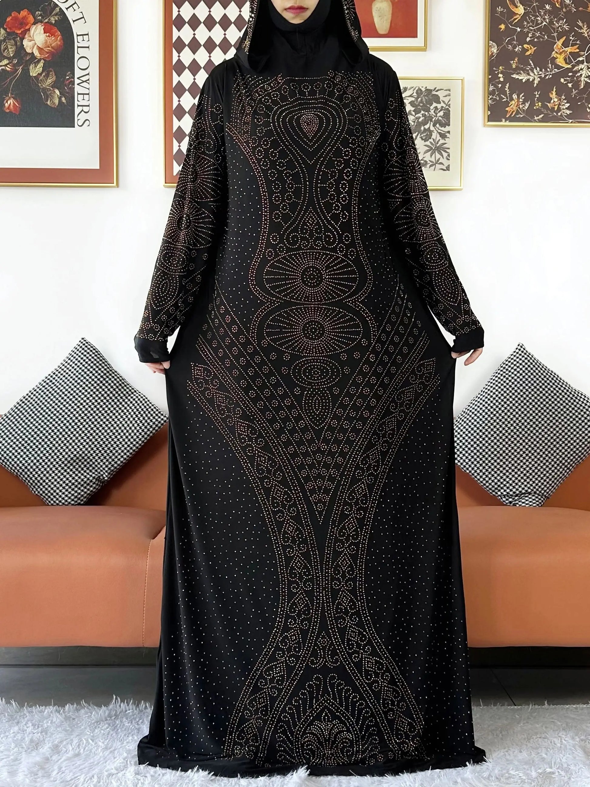 Robe Maxi à Capuche pour Femme Musulmane - Kaftan de Prière et Abaya Arabe