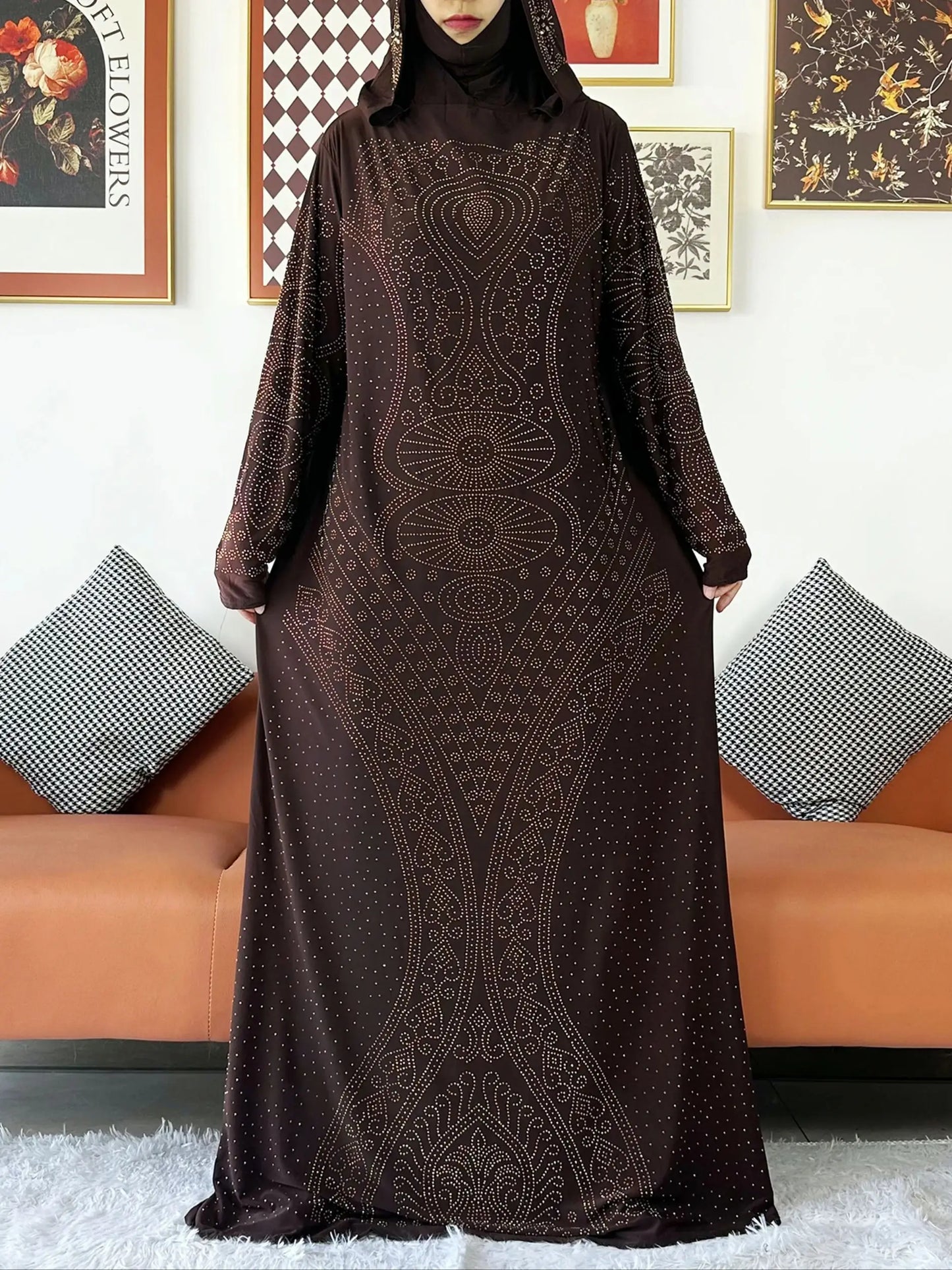 Robe Maxi à Capuche pour Femme Musulmane - Kaftan de Prière et Abaya Arabe