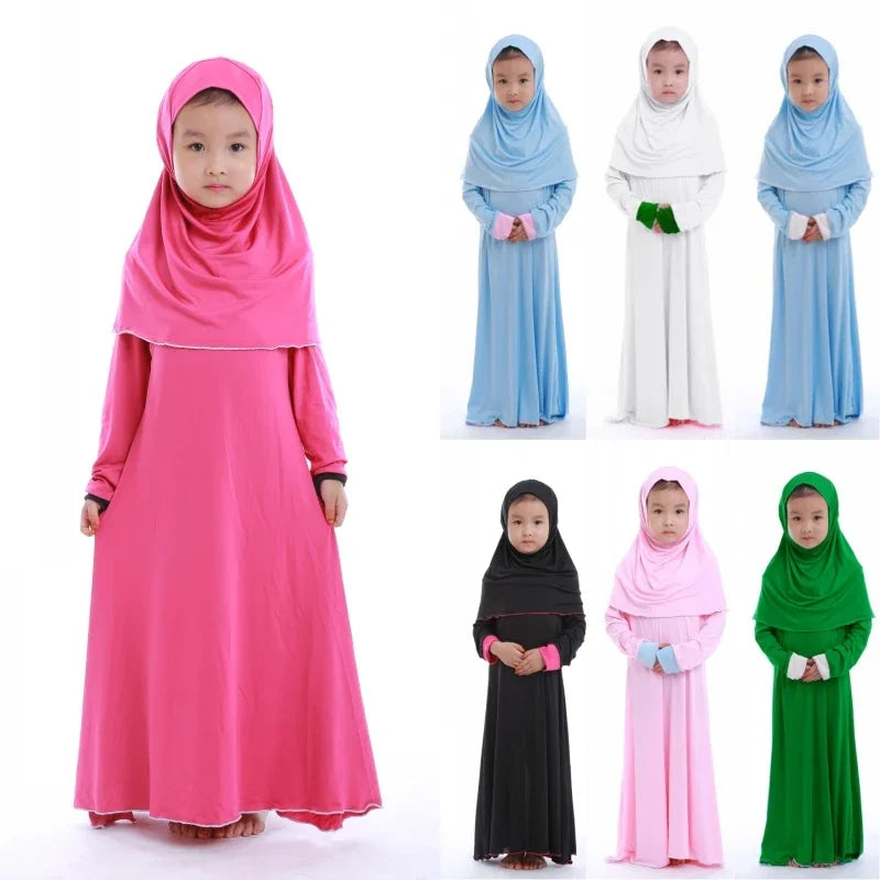 Robe de Prière pour Fille Musulmane, Abaya, Ramadan, Hijab, Kaftan