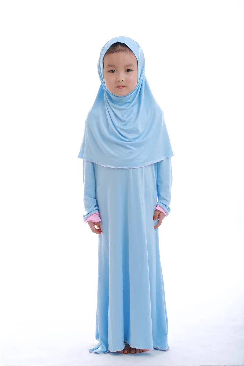 Robe de Prière pour Fille Musulmane, Abaya, Ramadan, Hijab, Kaftan