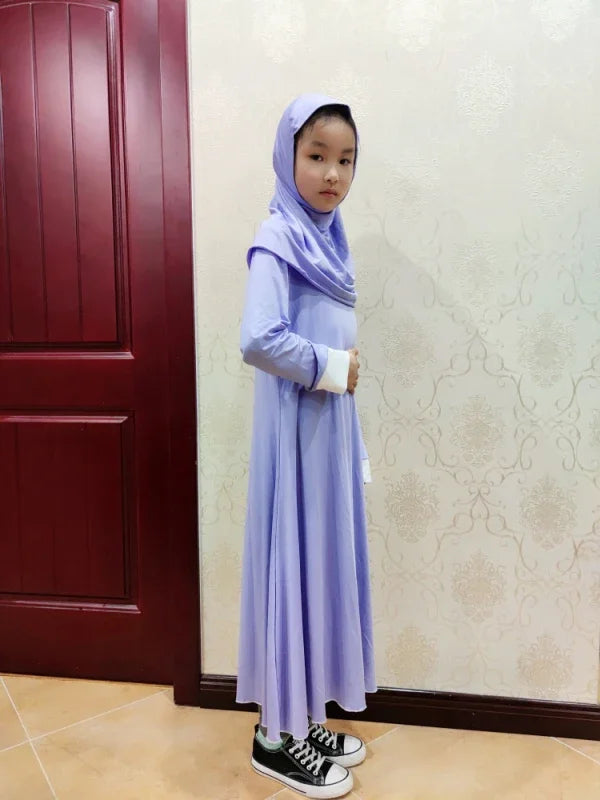 Robe de Prière pour Fille Musulmane, Abaya, Ramadan, Hijab, Kaftan