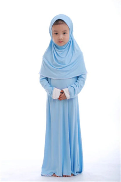 Robe de Prière pour Fille Musulmane, Abaya, Ramadan, Hijab, Kaftan