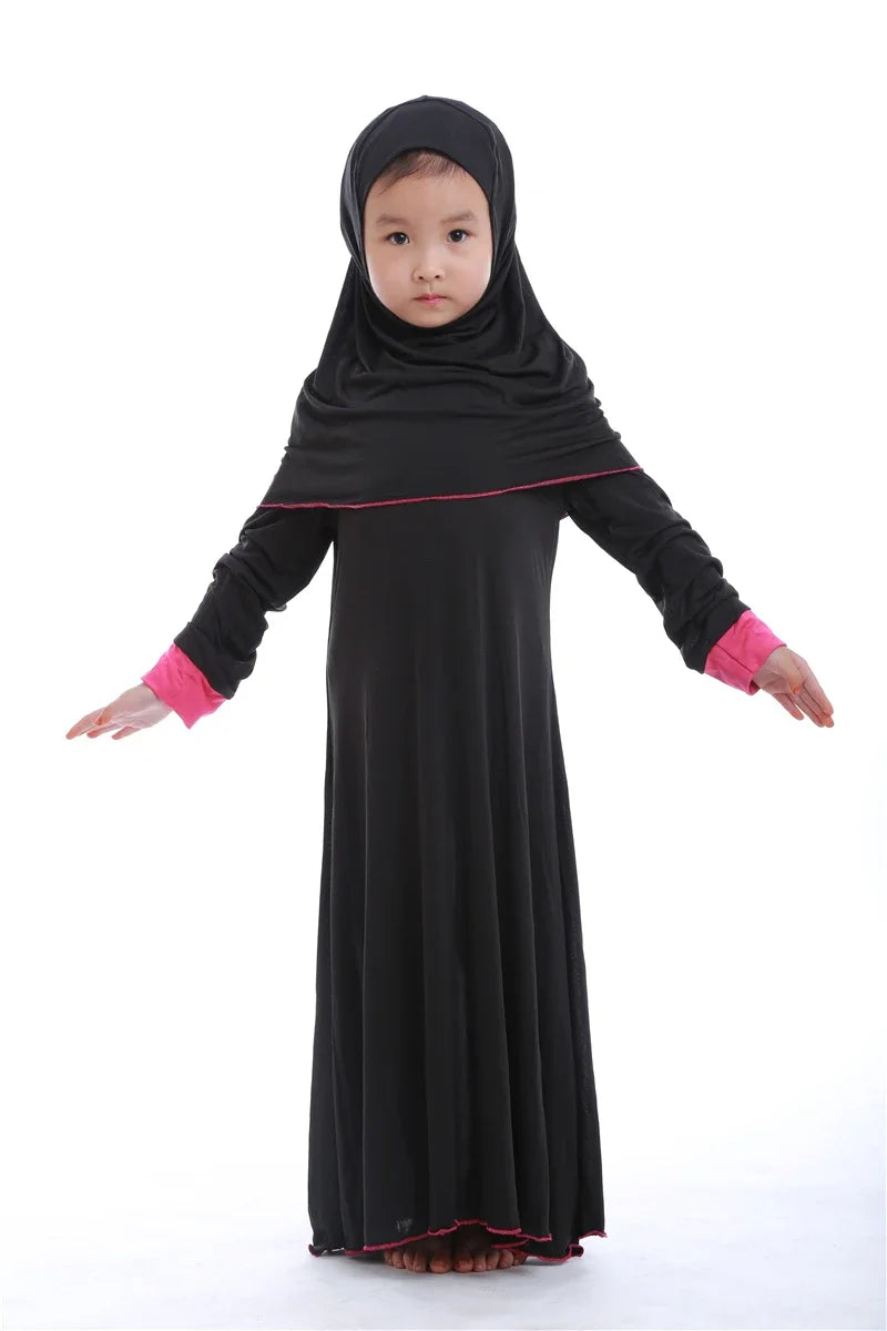 Robe de Prière pour Fille Musulmane, Abaya, Ramadan, Hijab, Kaftan