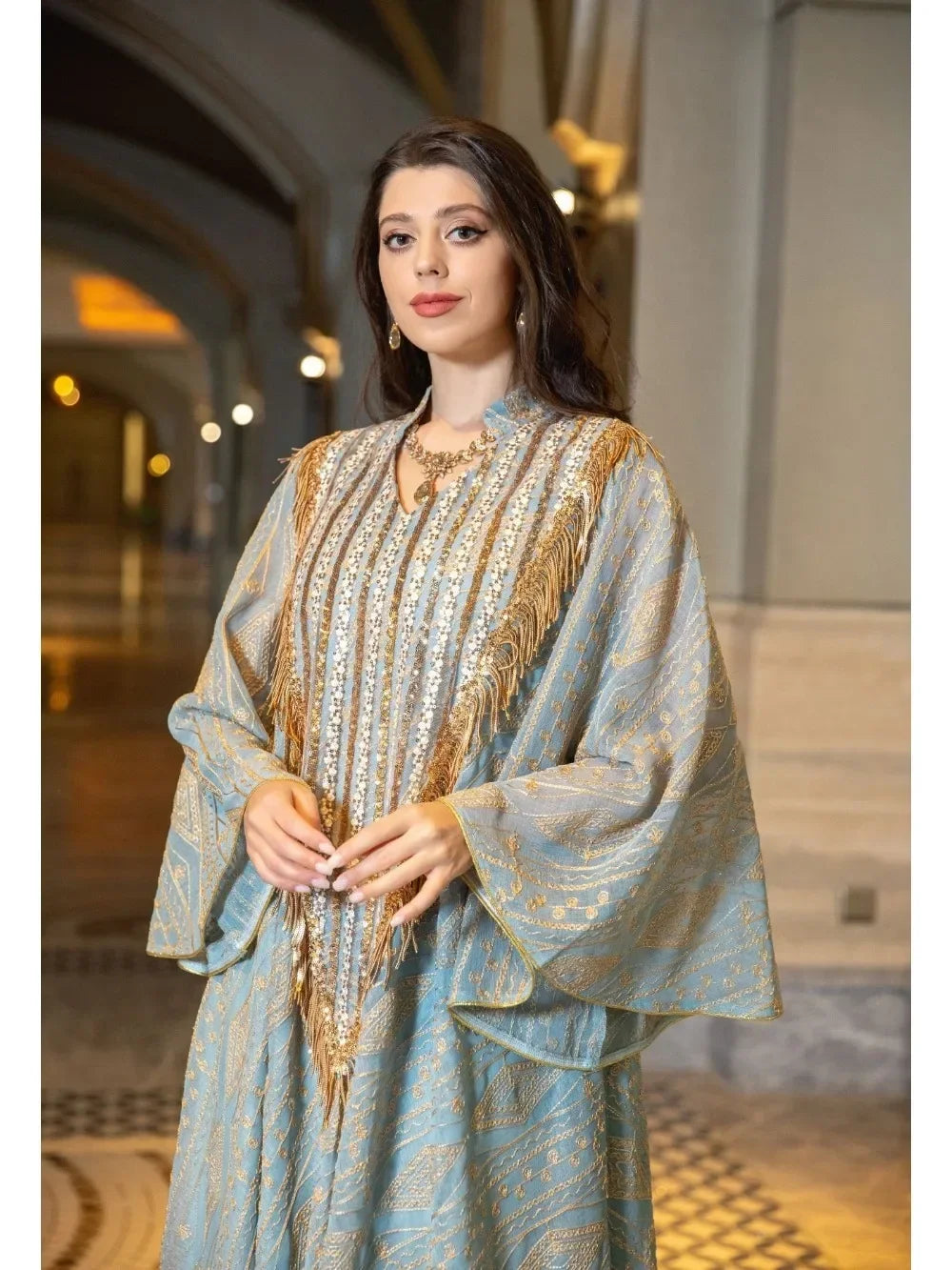 Robe de soirée marocaine pour femmes musulmanes